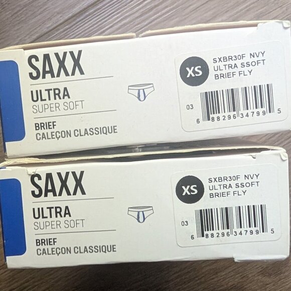 (2-Pk) SAXX | Ultra Super Soft Comfort Blend Brief Navy - Picture 5 of 10